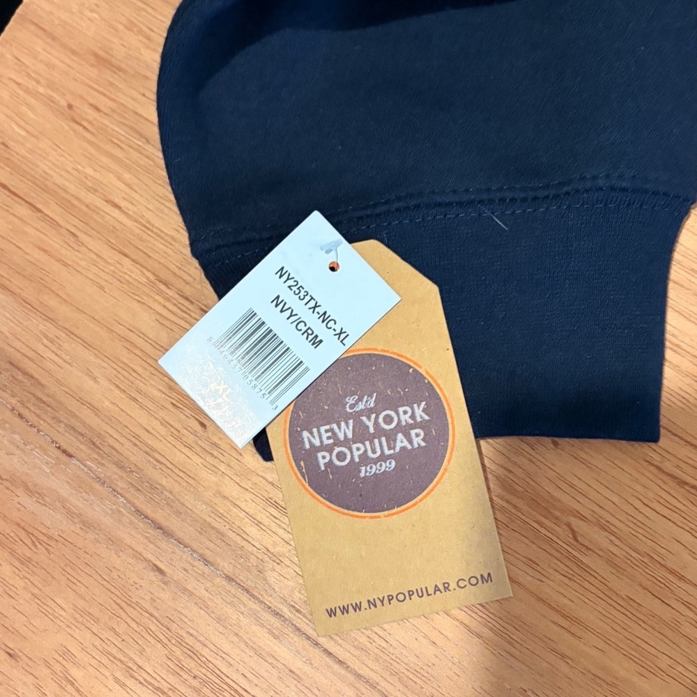 New York Popular Texas Graphic Crewneck Sweatshirt Navy Blue XL NY253TX-NC-XL - Picture 8 of 8